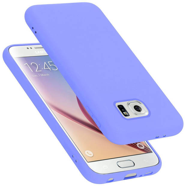 Cadorabo Hoesje geschikt voor Samsung Galaxy S6 Case in LIQUID LICHT PAARS - Beschermhoes TPU silicone Cover