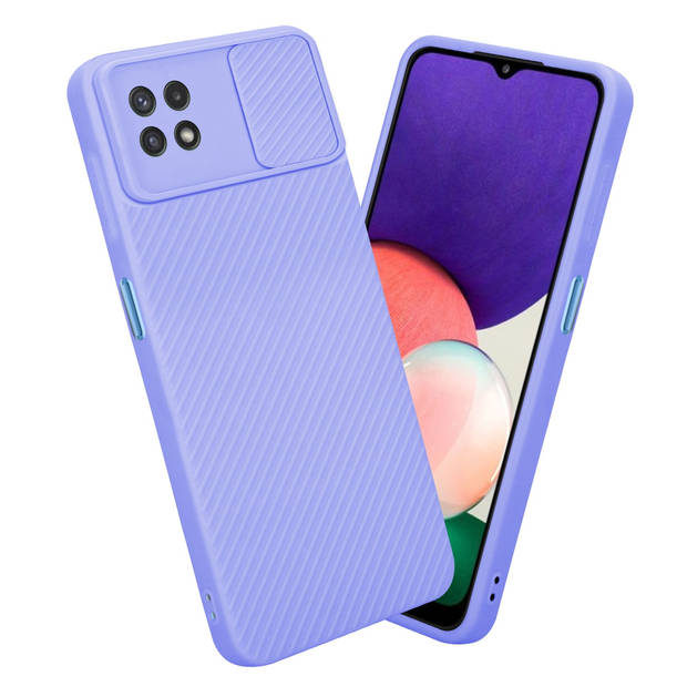 Cadorabo Hoesje geschikt voor Samsung Galaxy A22 5G in Bonbon Paars - Beschermhoes TPU-silicone Case Cover