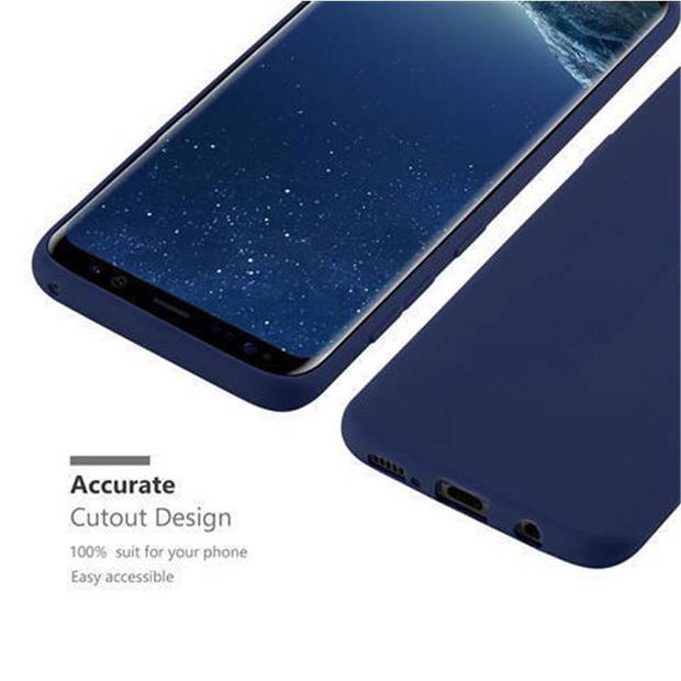 Cadorabo Hoesje geschikt voor Samsung Galaxy S8 in CANDY DONKER BLAUW - Beschermhoes TPU silicone Case Cover