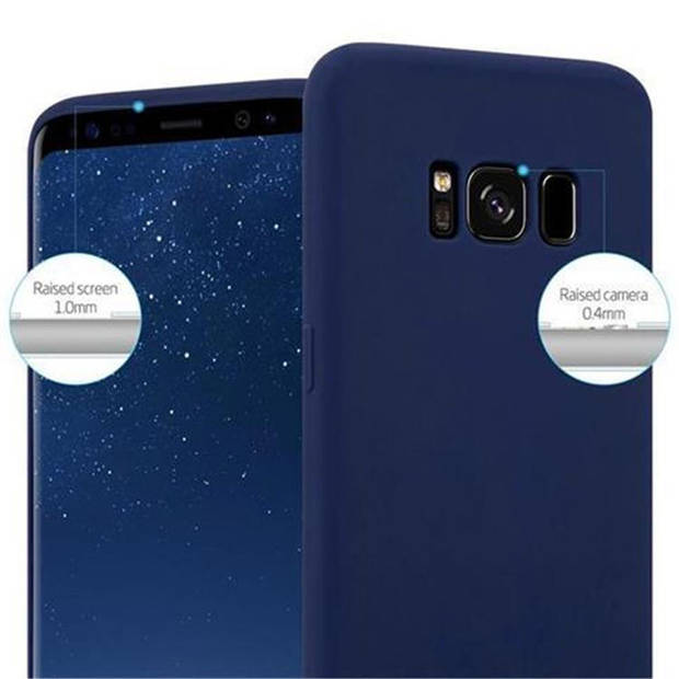 Cadorabo Hoesje geschikt voor Samsung Galaxy S8 in CANDY DONKER BLAUW - Beschermhoes TPU silicone Case Cover