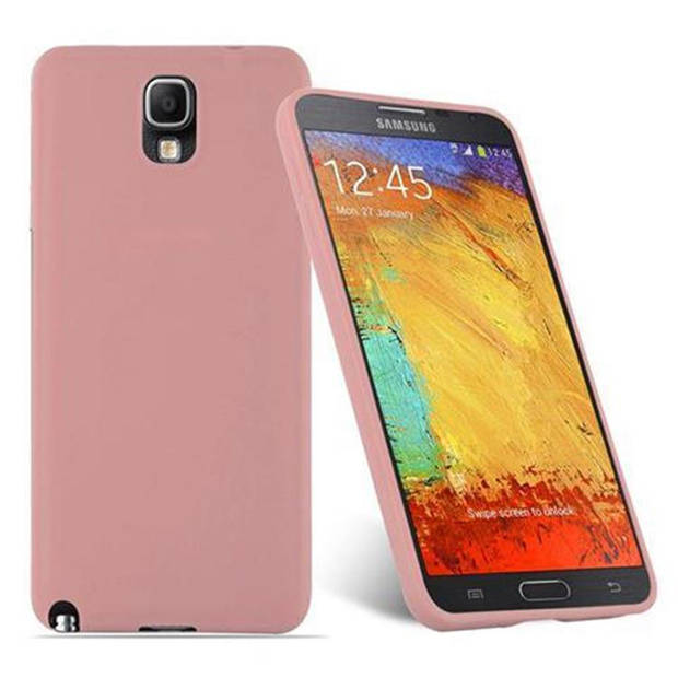 Cadorabo Hoesje geschikt voor Samsung Galaxy NOTE 3 in CANDY ROZE - Beschermhoes TPU silicone Case Cover
