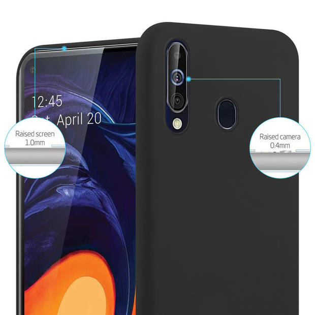 Cadorabo Hoesje geschikt voor Samsung Galaxy A60 / M40 in CANDY ZWART - Beschermhoes TPU silicone Case Cover