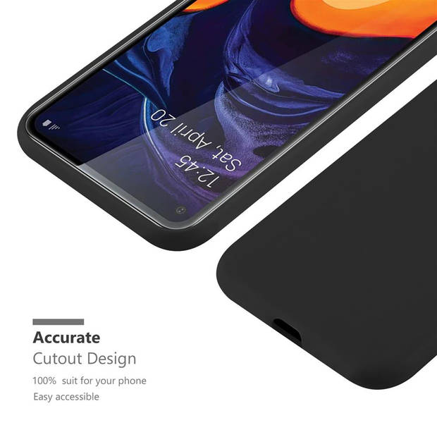 Cadorabo Hoesje geschikt voor Samsung Galaxy A60 / M40 in CANDY ZWART - Beschermhoes TPU silicone Case Cover