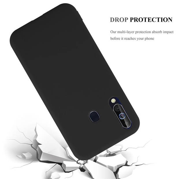 Cadorabo Hoesje geschikt voor Samsung Galaxy A60 / M40 in CANDY ZWART - Beschermhoes TPU silicone Case Cover