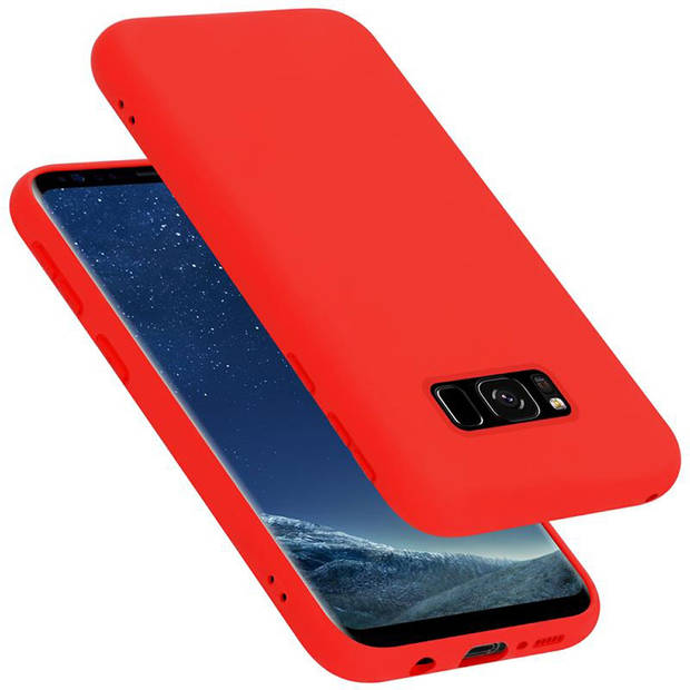 Cadorabo Hoesje geschikt voor Samsung Galaxy S8 Case in LIQUID ROOD - Beschermhoes TPU silicone Cover