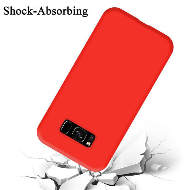 Cadorabo Hoesje geschikt voor Samsung Galaxy S8 Case in LIQUID ROOD - Beschermhoes TPU silicone Cover