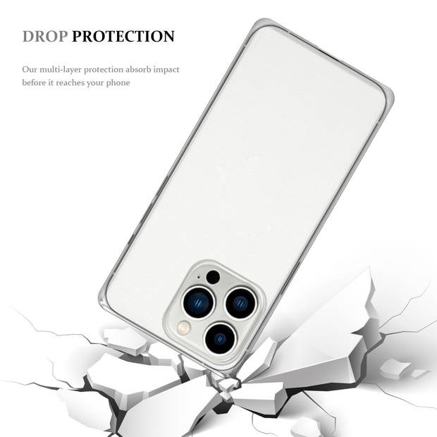 Cadorabo Hoesje geschikt voor Apple iPhone 14 PRO MAX in VOLLEDIG TRANSPARANT - Beschermhoes Cover gemaakt van TPU