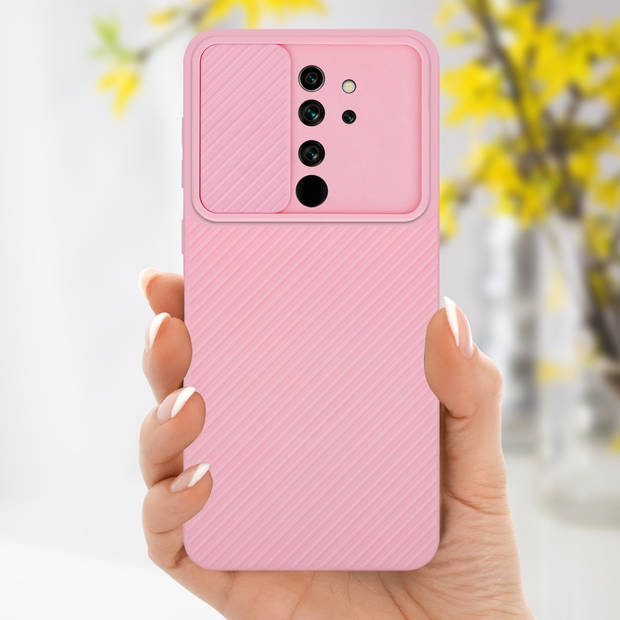 Cadorabo Hoesje geschikt voor Xiaomi RedMi NOTE 8 PRO in Bonbon Roze - Beschermhoes TPU-silicone Case Cover