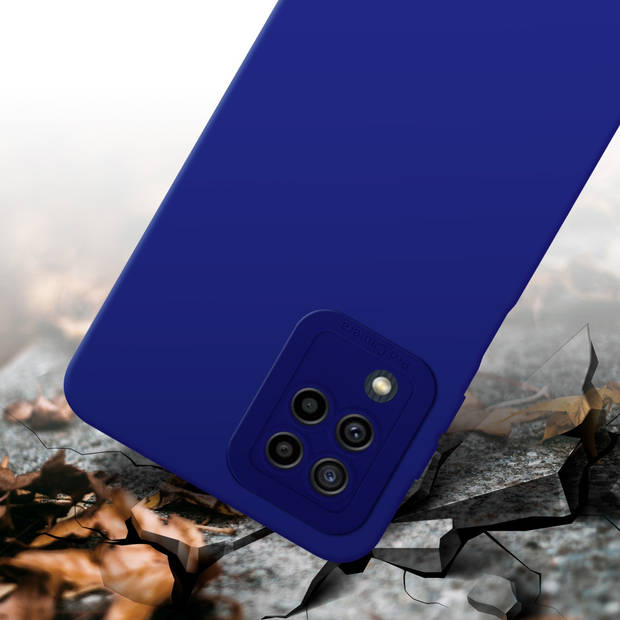 Cadorabo Hoesje geschikt voor Samsung Galaxy M22 / M32 4G in FLUID BLAUW - Beschermhoes TPU silicone Cover Case