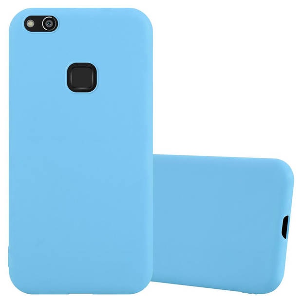 Cadorabo Hoesje geschikt voor Huawei P10 LITE in CANDY BLAUW - Beschermhoes TPU silicone Case Cover