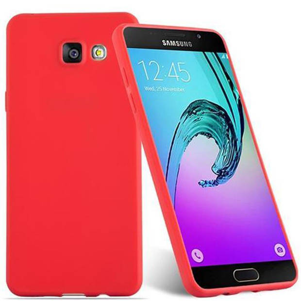 Cadorabo Hoesje geschikt voor Samsung Galaxy A5 2016 in CANDY ROOD - Beschermhoes TPU silicone Case Cover