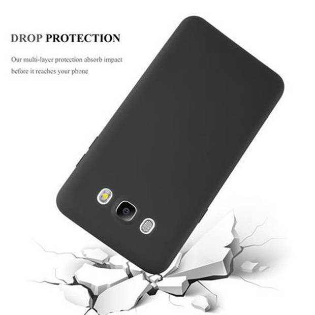 Cadorabo Hoesje geschikt voor Samsung Galaxy J7 2016 in CANDY ZWART - Beschermhoes TPU silicone Case Cover