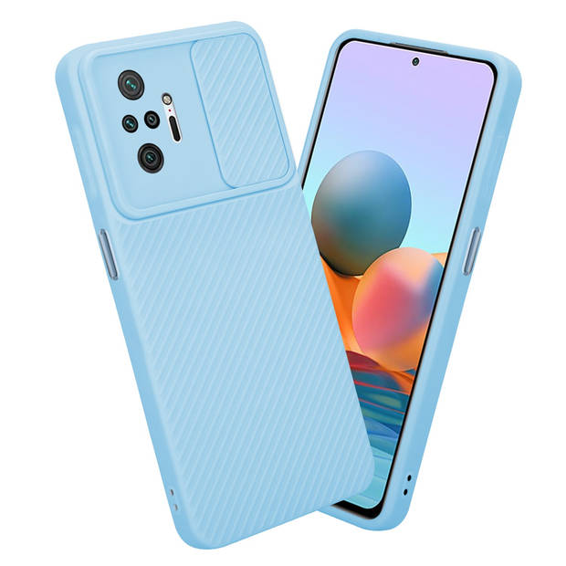 Cadorabo Hoesje geschikt voor Xiaomi RedMi NOTE 10 PRO in Bonbon Licht Blauw - Beschermhoes TPU-silicone Case Cover