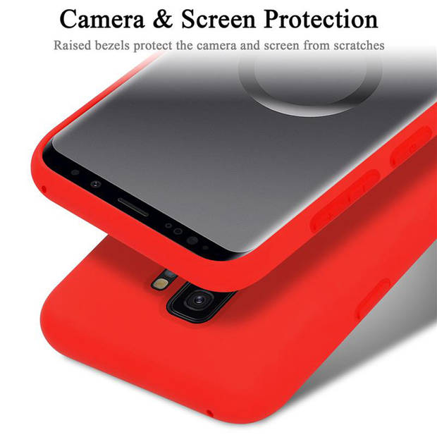 Cadorabo Hoesje geschikt voor Samsung Galaxy S9 PLUS Case in LIQUID ROOD - Beschermhoes TPU silicone Cover