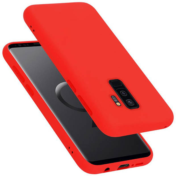 Cadorabo Hoesje geschikt voor Samsung Galaxy S9 PLUS Case in LIQUID ROOD - Beschermhoes TPU silicone Cover