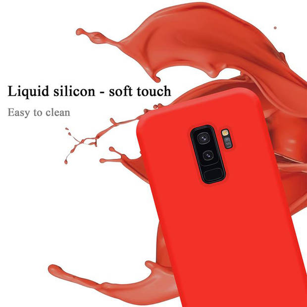 Cadorabo Hoesje geschikt voor Samsung Galaxy S9 PLUS Case in LIQUID ROOD - Beschermhoes TPU silicone Cover