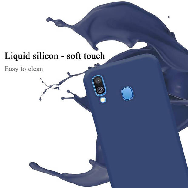 Cadorabo Hoesje geschikt voor Samsung Galaxy A40 Case in LIQUID BLAUW - Beschermhoes TPU silicone Cover