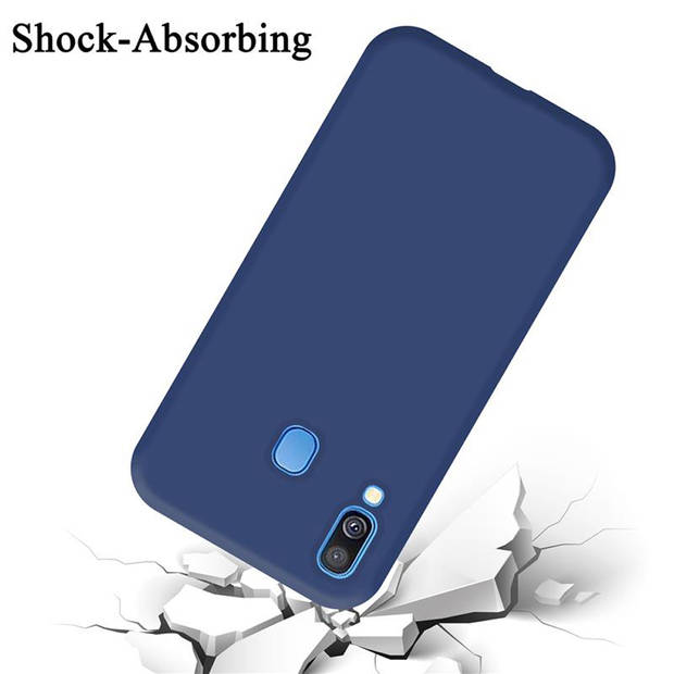 Cadorabo Hoesje geschikt voor Samsung Galaxy A40 Case in LIQUID BLAUW - Beschermhoes TPU silicone Cover