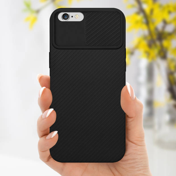 Cadorabo Hoesje geschikt voor Apple iPhone 6 PLUS / 6S PLUS in Bonbon Zwart - Beschermhoes TPU-silicone Case Cover