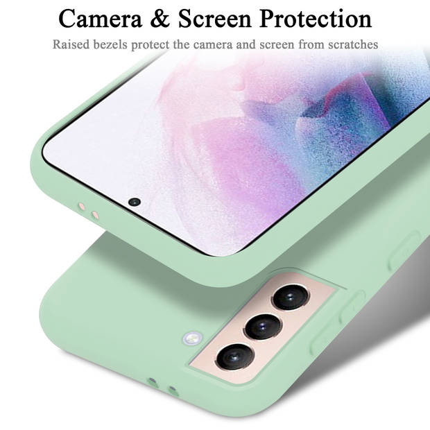 Cadorabo Hoesje geschikt voor Samsung Galaxy S21 PLUS Case in LIQUID LICHT GROEN - Beschermhoes TPU silicone Cover