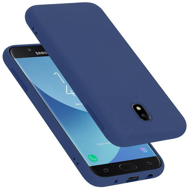 Cadorabo Hoesje geschikt voor Samsung Galaxy J7 2017 Case in LIQUID BLAUW - Beschermhoes TPU silicone Cover