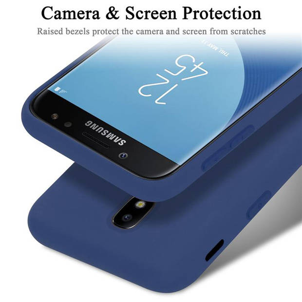 Cadorabo Hoesje geschikt voor Samsung Galaxy J7 2017 Case in LIQUID BLAUW - Beschermhoes TPU silicone Cover