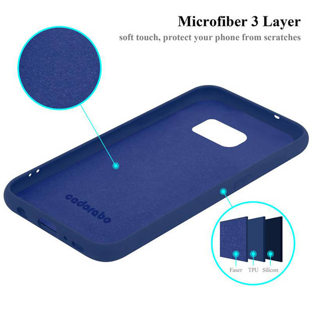 Cadorabo Hoesje geschikt voor Samsung Galaxy S7 Case in LIQUID BLAUW - Beschermhoes TPU silicone Cover