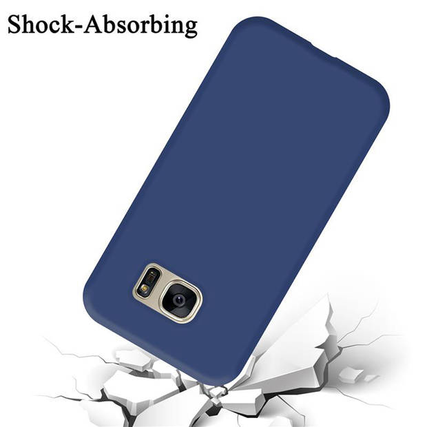 Cadorabo Hoesje geschikt voor Samsung Galaxy S7 Case in LIQUID BLAUW - Beschermhoes TPU silicone Cover