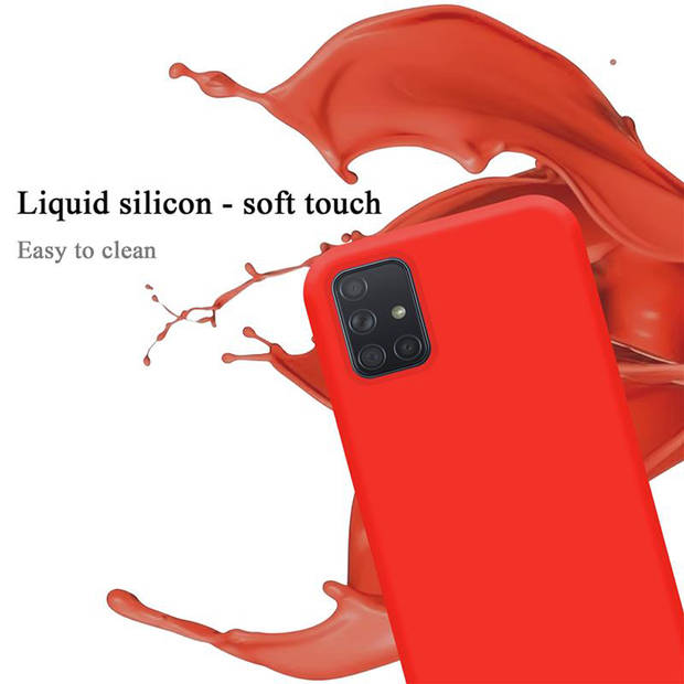 Cadorabo Hoesje geschikt voor Samsung Galaxy A71 4G Case in LIQUID ROOD - Beschermhoes TPU silicone Cover