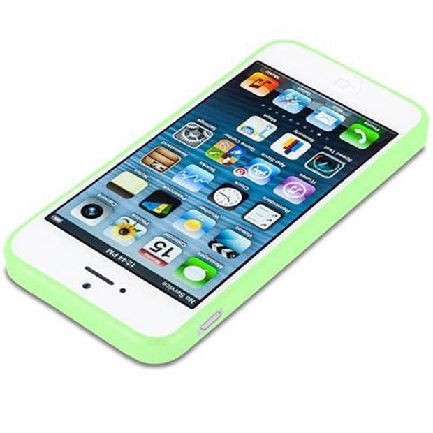 Cadorabo Hoesje geschikt voor Apple iPhone 5 / 5S / SE 2016 in CANDY PASTEL GROEN - Beschermhoes TPU silicone Case Cover