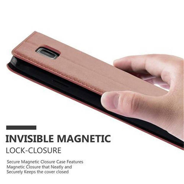 Cadorabo Hoesje geschikt voor Samsung Galaxy ALPHA in CAPPUCCINO BRUIN - Beschermhoes Case magnetische sluiting Cover