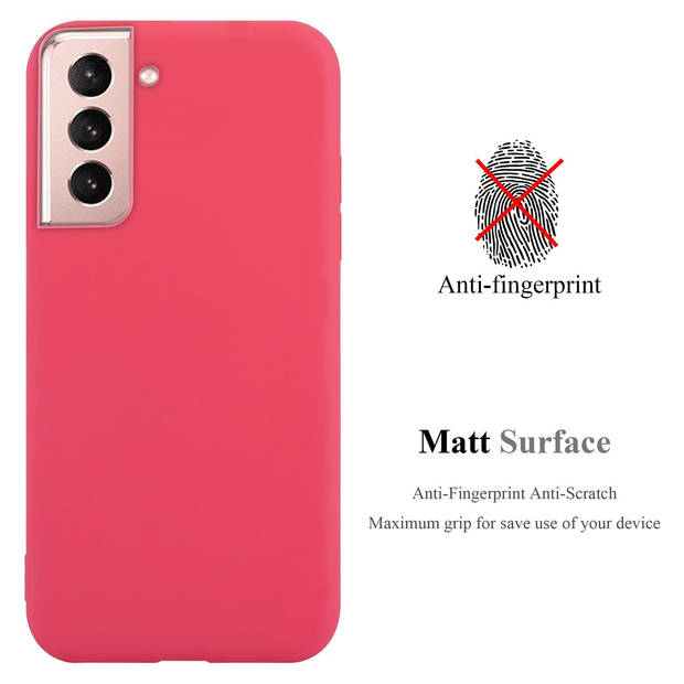 Cadorabo Hoesje geschikt voor Samsung Galaxy S21 5G in CANDY ROOD - Beschermhoes TPU silicone Case Cover