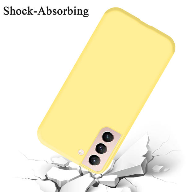 Cadorabo Hoesje geschikt voor Samsung Galaxy S21 5G Case in LIQUID GEEL - Beschermhoes TPU silicone Cover