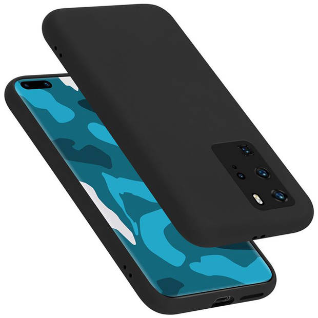 Cadorabo Hoesje geschikt voor Huawei P40 PRO / P40 PRO+ Case in LIQUID ZWART - Beschermhoes TPU silicone Cover