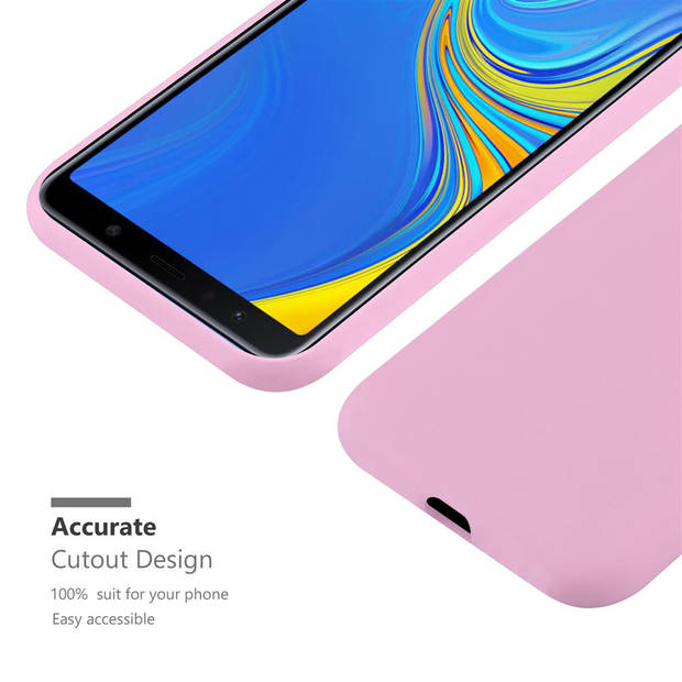 Cadorabo Hoesje geschikt voor Samsung Galaxy A7 2018 in CANDY ROZE - Beschermhoes TPU silicone Case Cover