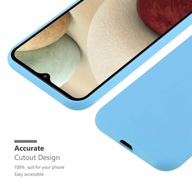 Cadorabo Hoesje geschikt voor Samsung Galaxy A12 / M12 in CANDY BLAUW - Beschermhoes TPU silicone Case Cover