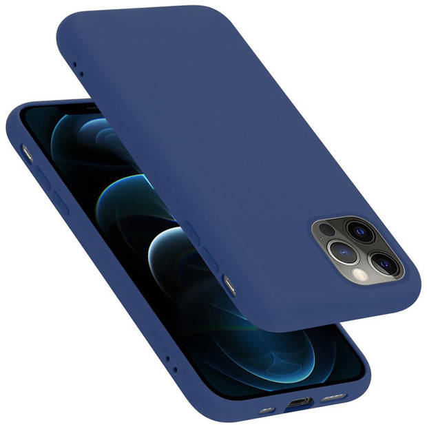 Cadorabo Hoesje geschikt voor Apple iPhone 12 / 12 PRO Case in LIQUID BLAUW - Beschermhoes TPU silicone Cover