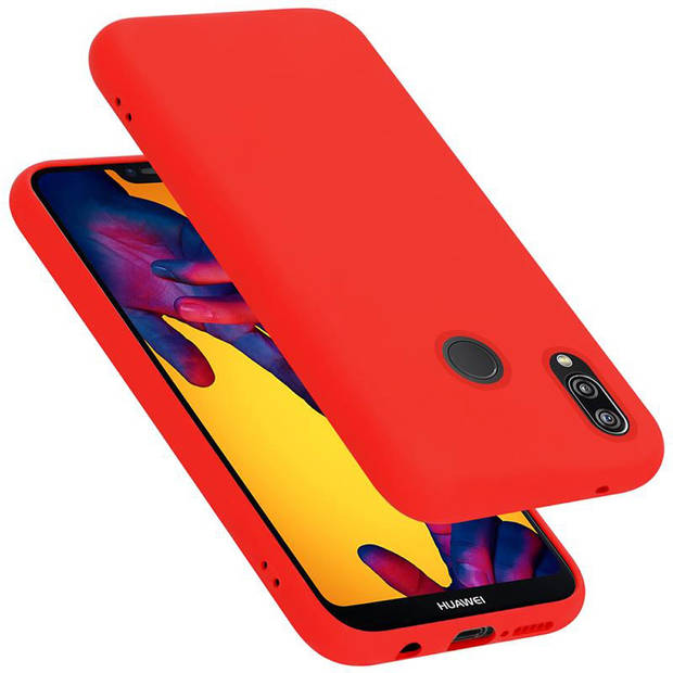 Cadorabo Hoesje geschikt voor Huawei P20 LITE 2018 / NOVA 3E Case in LIQUID ROOD - Beschermhoes TPU silicone Cover