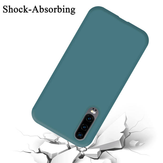 Cadorabo Hoesje geschikt voor Huawei P30 Case in LIQUID GROEN - Beschermhoes TPU silicone Cover