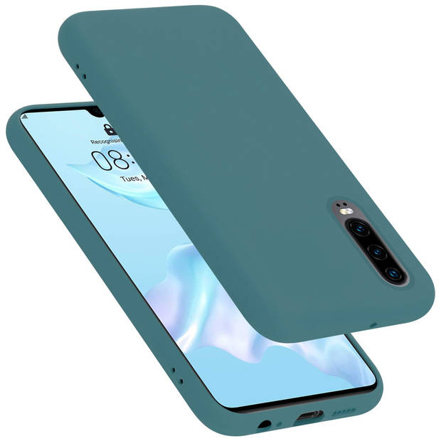 Cadorabo Hoesje geschikt voor Huawei P30 Case in LIQUID GROEN - Beschermhoes TPU silicone Cover