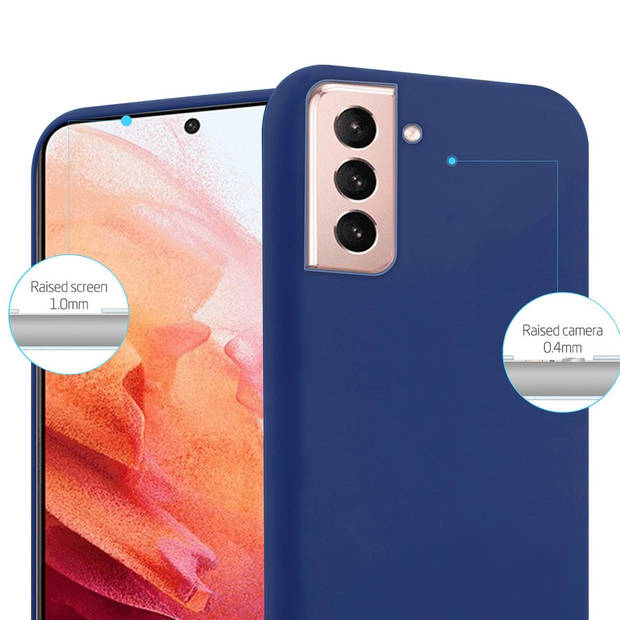 Cadorabo Hoesje geschikt voor Samsung Galaxy S21 PLUS in CANDY DONKER BLAUW - Beschermhoes TPU silicone Case Cover