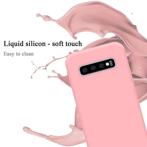 Cadorabo Hoesje geschikt voor Samsung Galaxy S10 PLUS Case in LIQUID ROZE - Beschermhoes TPU silicone Cover