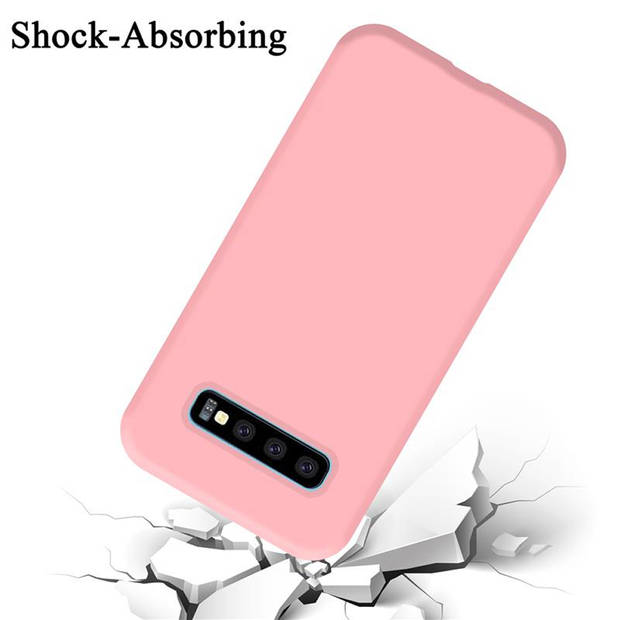 Cadorabo Hoesje geschikt voor Samsung Galaxy S10 PLUS Case in LIQUID ROZE - Beschermhoes TPU silicone Cover