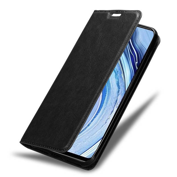 Cadorabo Hoesje geschikt voor Xiaomi RedMi NOTE 9 PRO / NOTE 9S in ZWARTE NACHT - Beschermhoes Case magnetische sluiting