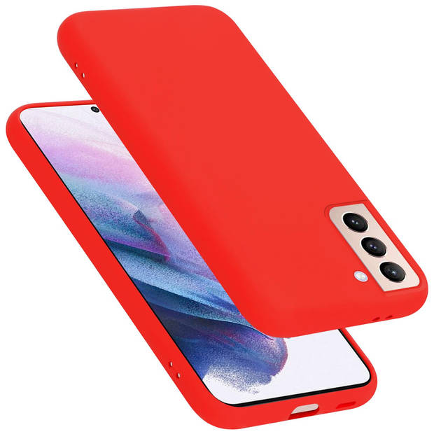 Cadorabo Hoesje geschikt voor Samsung Galaxy S21 PLUS Case in LIQUID ROOD - Beschermhoes TPU silicone Cover