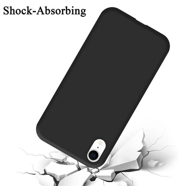 Cadorabo Hoesje geschikt voor Apple iPhone XR Case in LIQUID ZWART - Beschermhoes TPU silicone Cover