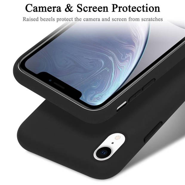 Cadorabo Hoesje geschikt voor Apple iPhone XR Case in LIQUID ZWART - Beschermhoes TPU silicone Cover