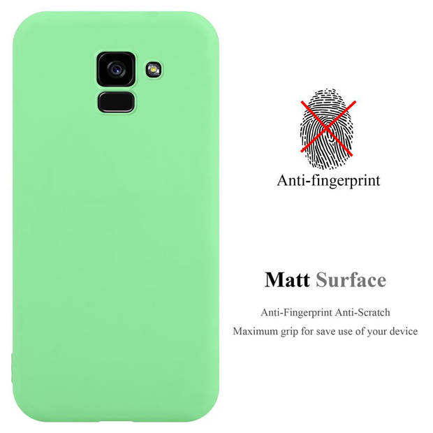 Cadorabo Hoesje geschikt voor Samsung Galaxy A5 2018 in CANDY PASTEL GROEN - Beschermhoes TPU silicone Case Cover