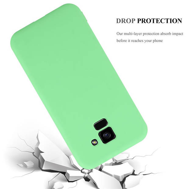 Cadorabo Hoesje geschikt voor Samsung Galaxy A5 2018 in CANDY PASTEL GROEN - Beschermhoes TPU silicone Case Cover