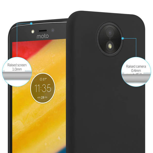 Cadorabo Hoesje geschikt voor Motorola MOTO C PLUS in CANDY ZWART - Beschermhoes TPU silicone Case Cover